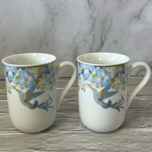 Abbott Collection Hummingbird Fine Bone China Coffee/Tea Mugs